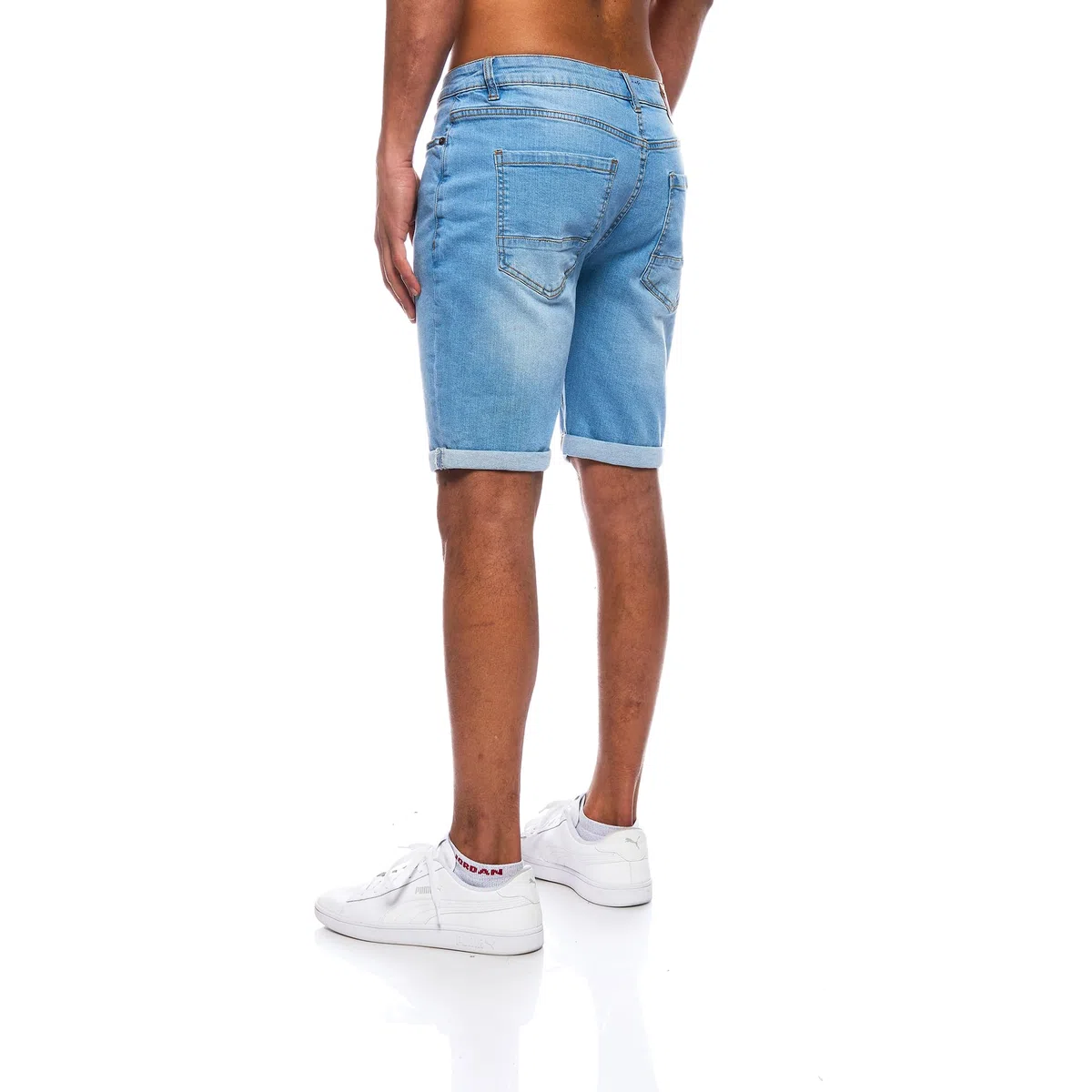 JEEL Herren Kurze Hosen - Slim-Fit Jeans-Shorts - 5-Pocket-Style - Stretch Herren-Shorts - Kurze Hose für Männer - Basic Washed