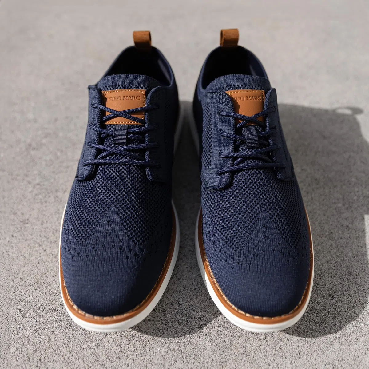 Bruno Marc Herren Anzugschuhe KnitFlex Craft Atmungsaktiv Gestrickter Stoff Schnürhalbschuhe Sommer Casual lässige Moderne Klassische Schuhe