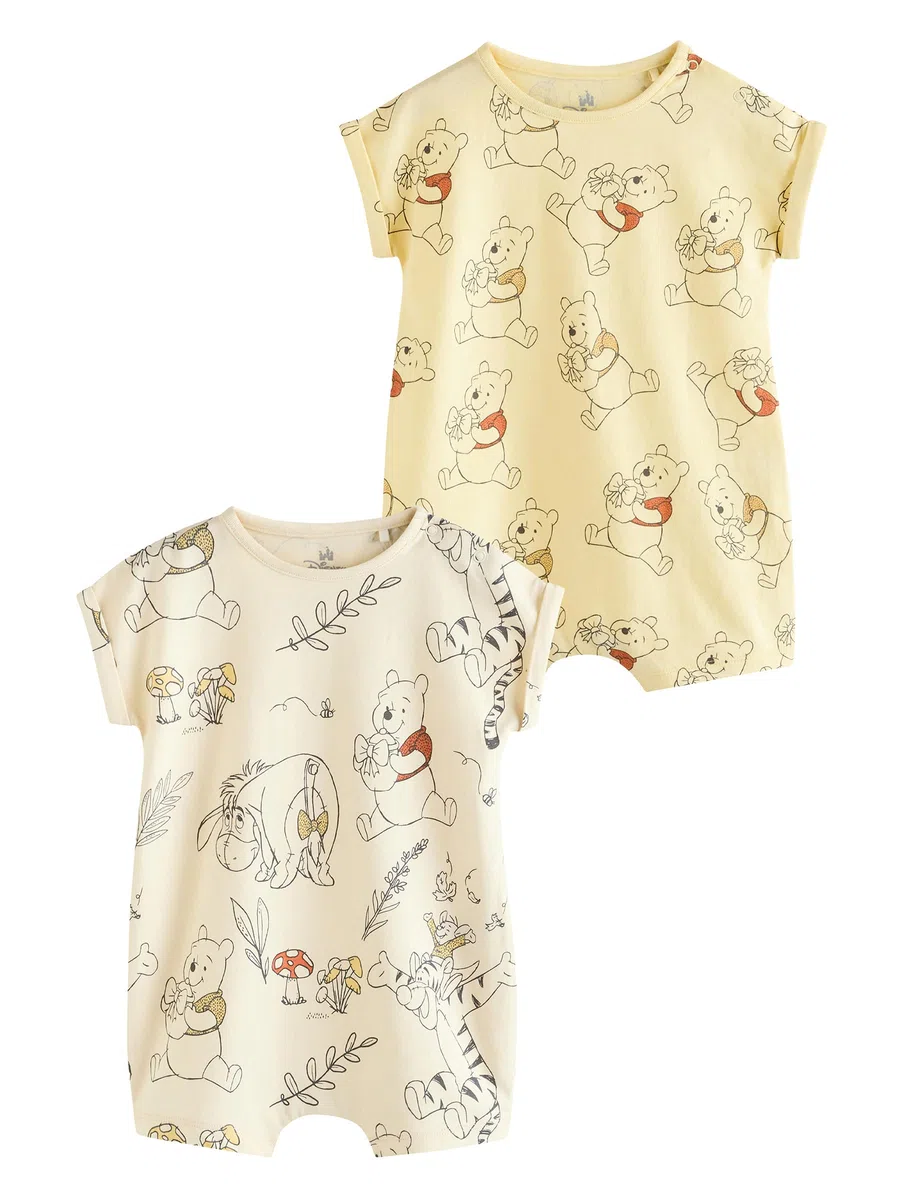 NEXT Baby Winnie Pu Babystrampler im 2er-Pack