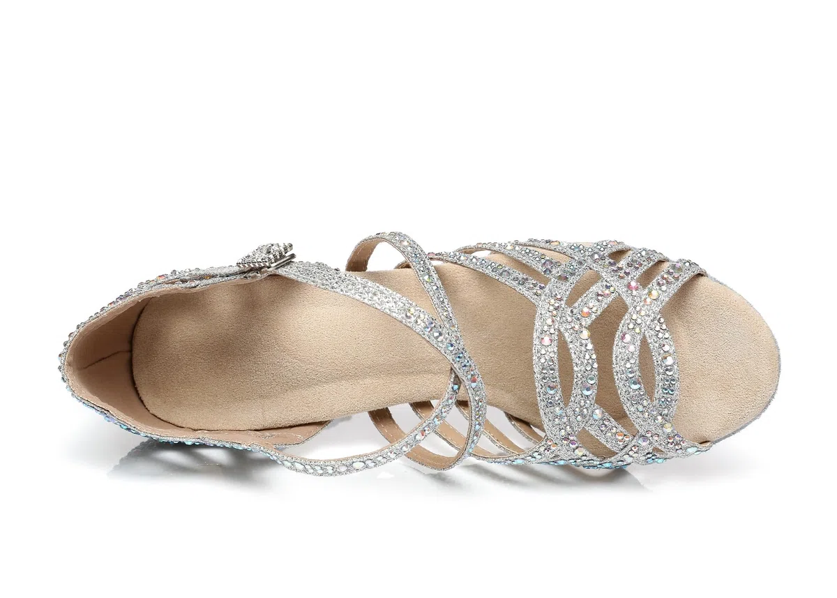 Damen Tanzen Schuhe Tanzschuhe Latein Salsa Glitzer Sandalen
