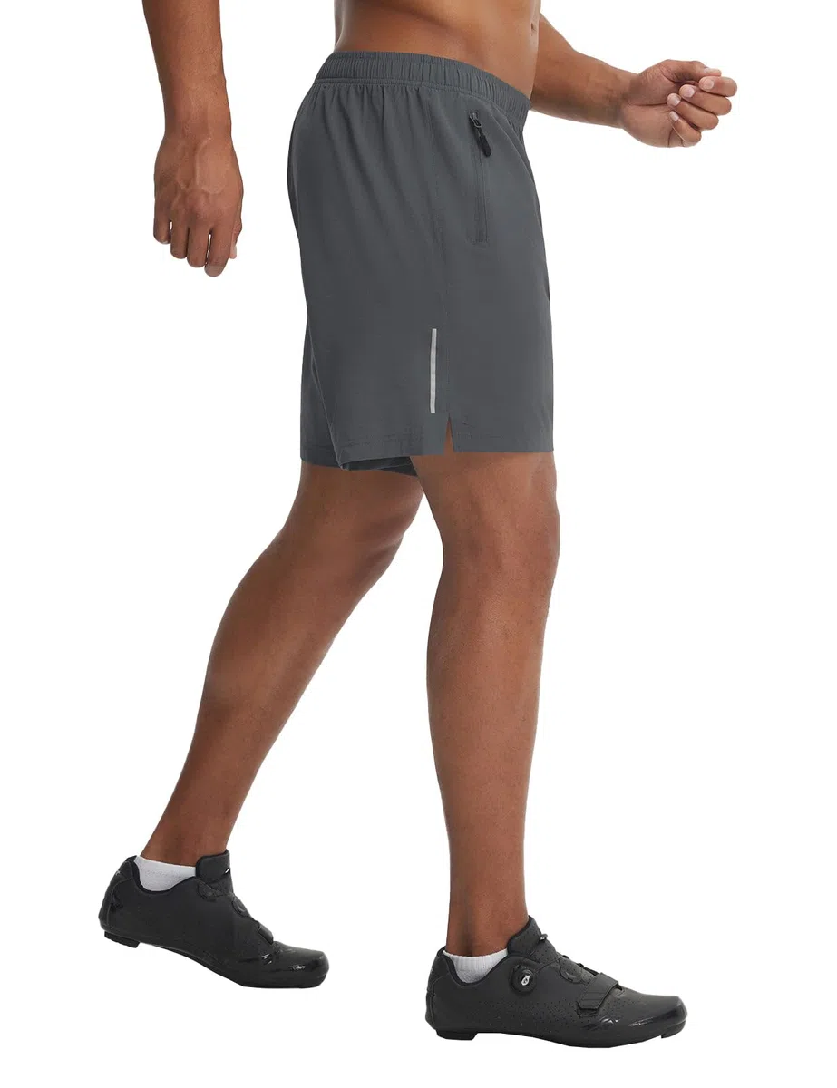 baleaf MTB Radlerhose Herren Gepolsterte Radhose mit Taschen 2 in 1 Outdoor Mountainbike Radlerhose 18CM Fahrradhose Bike Shorts Sommer