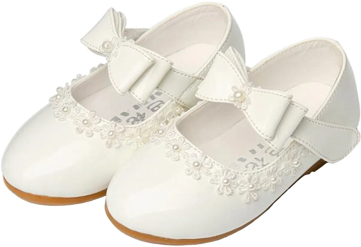 PPXID Mädchen Mary Jane Halbschuhe Bequem Taufschuhe Ballerinas Kleidschuhe