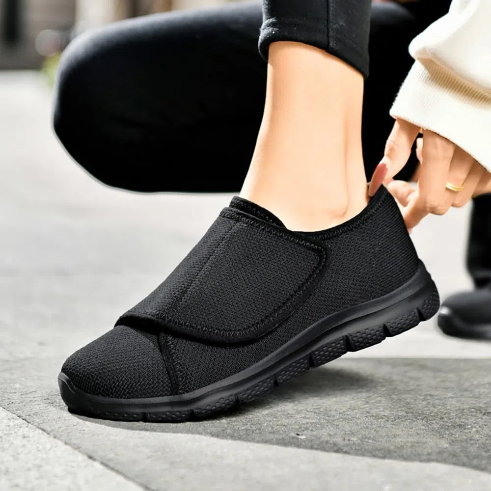 Diabetiker Schuhe Damen Herren Leichte Weit Klettverschuß Walkingschuhe Atmungsaktive Orthopädische Verbandschuh Sandalen Senioren Hausschuhe Gesundheitsschuhe