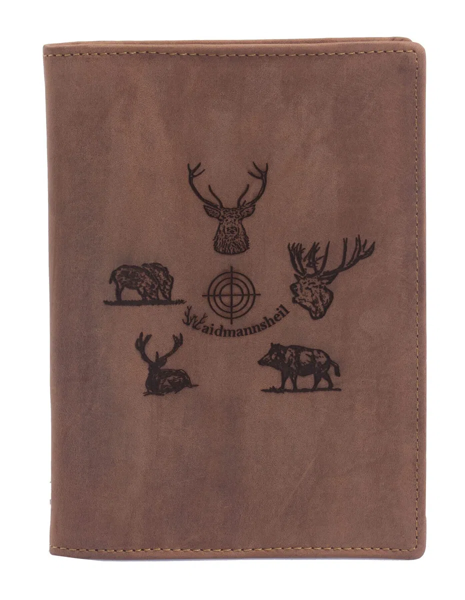 Waffenscheinmappe mit Jagdmotive Ausweishülle Hülle DIN A6 Etui für Jagdschein, Begehungsschein, Waffenbesitzkarte