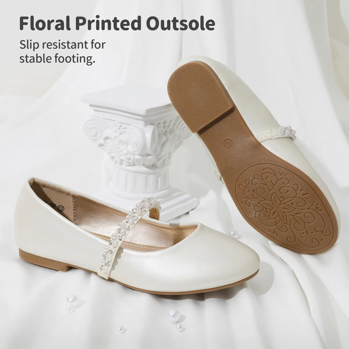 DREAM PAIRS Mädchen Mary Jane Strap Flache Schuhe Ballerinas Prinzessin Schuhe Flache Schulschuhe