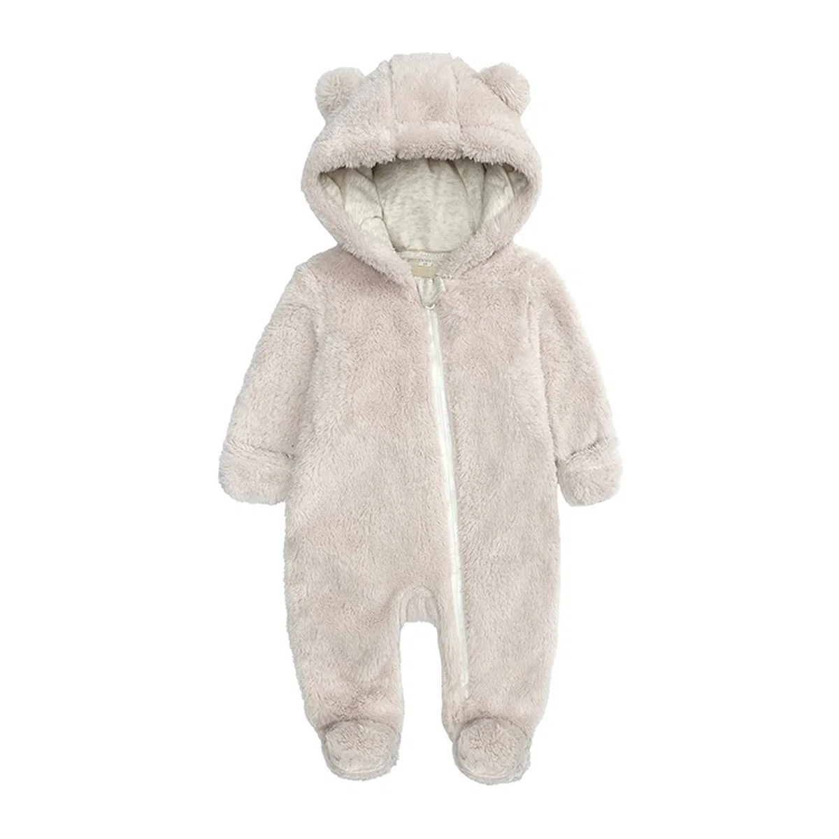 Baby Schneeanzüge Winter Overall mit Kapuze Winter Strampler Fleece Overall mit Fuß für Babys Neugeborene Kleinkind Mädchen Jungen Warm Jumpsuit für 0-12 Monate