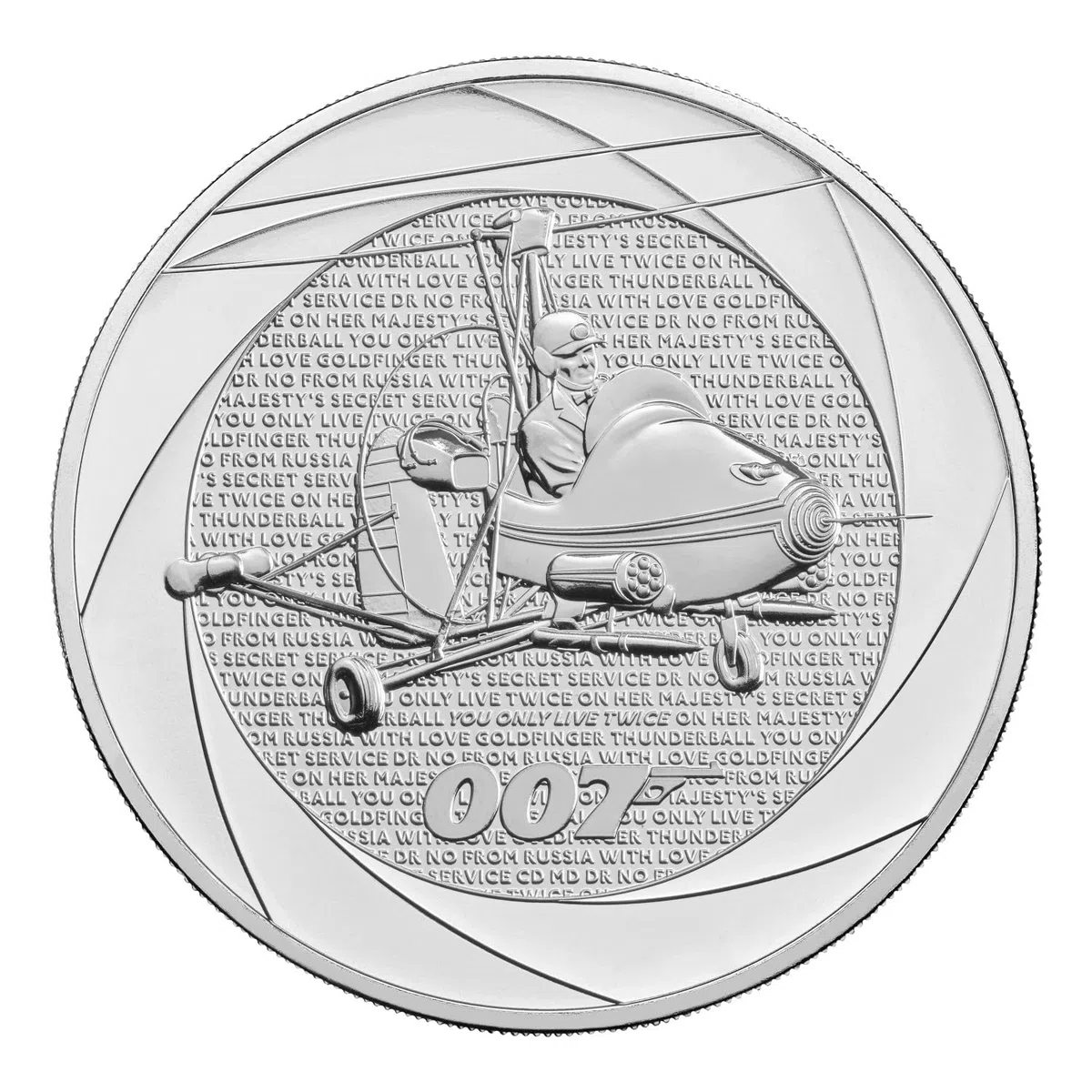 CrawleyCoins 2023 Six Decades of James Bond 007 - 1960 £5 brillante unzirkulierte Münze in Minzpackung