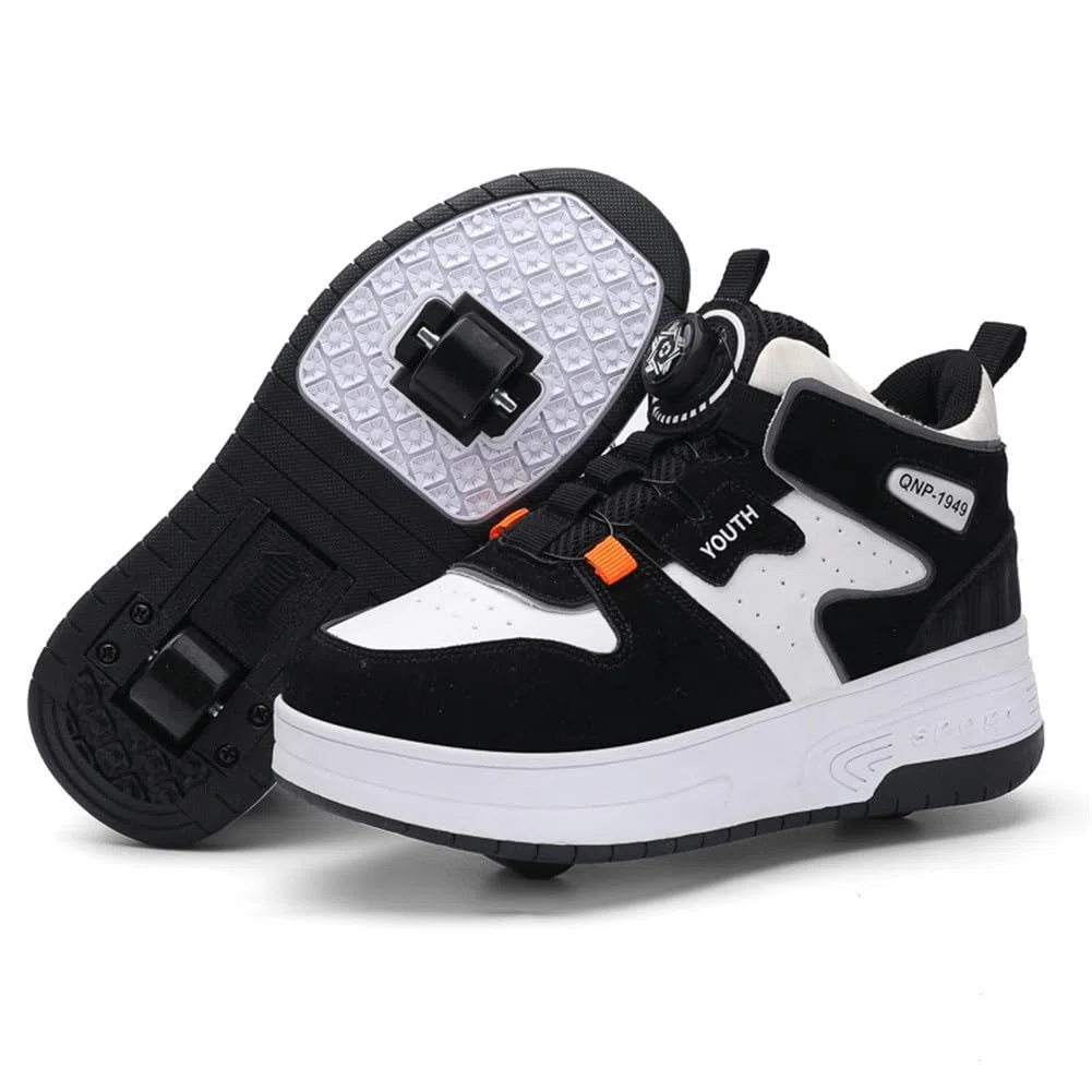 ENEN Schuhe mit Rollen für Jungen & Mädchen, Streetstyle Outdoor Turnschuhe mit Rollen Versenkbarer, Schuhe mit Rollen Kinder, 2-in-1 Roller Schuhe Turnschuhe mit Räder