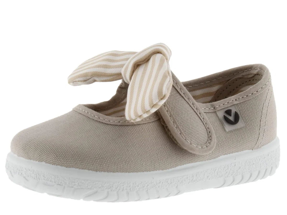 victoria Mary-Janes Unisex Ojalá Canvas & Klettverschluss & Schleife mit Streifen 105110 für Kinder