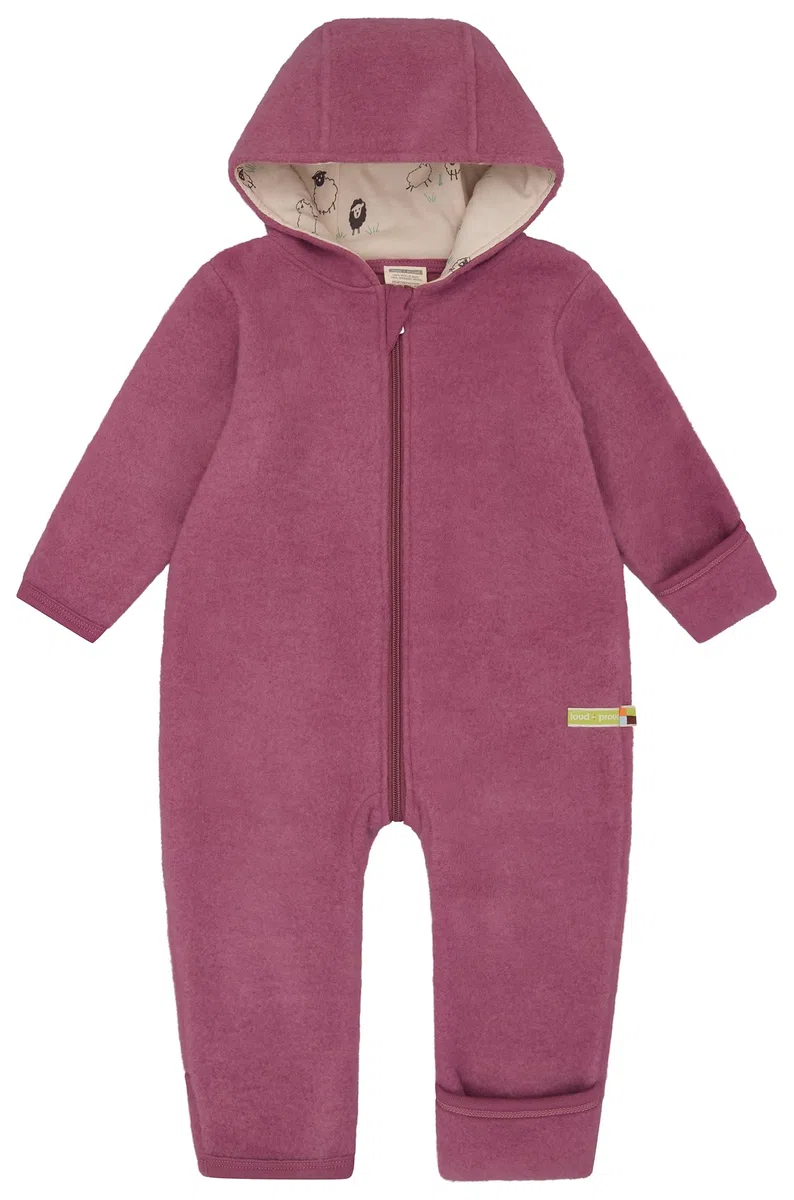 loud + proud Unisex Baby Wollfleece, Gots Zertifiziert Overall