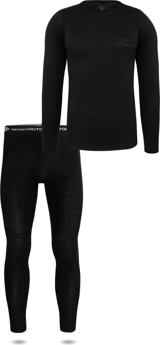 normani Herren Merino Unterwäsche-Set Garnitur (Unterhemd und Unterhose) 100% Merinowolle Thermounterwäsche Ski-Funktionsunterwäsche
