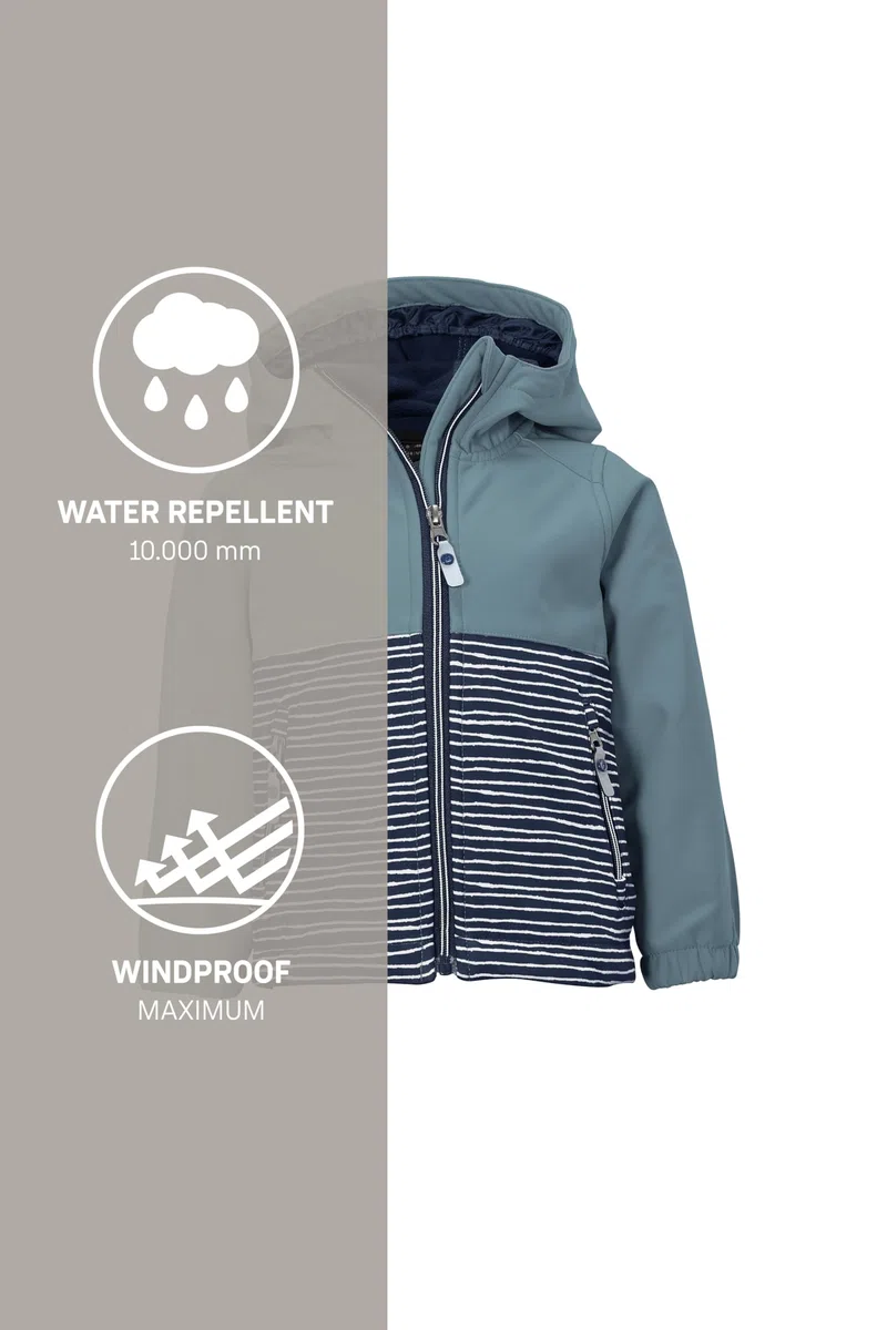 Killtec Kinder Softshelljacke Softshell Jacke mit Kapuze Mini Softshelljacke wasserabweisend