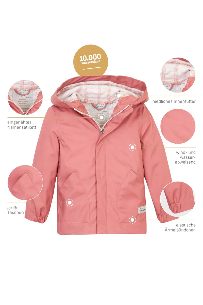 first instinct by killtec Kinder Softshell Jacke mit Kapuze FIS 23 MNS SFTSHLL JCKT, rosenholz, 122/128, 37901-000