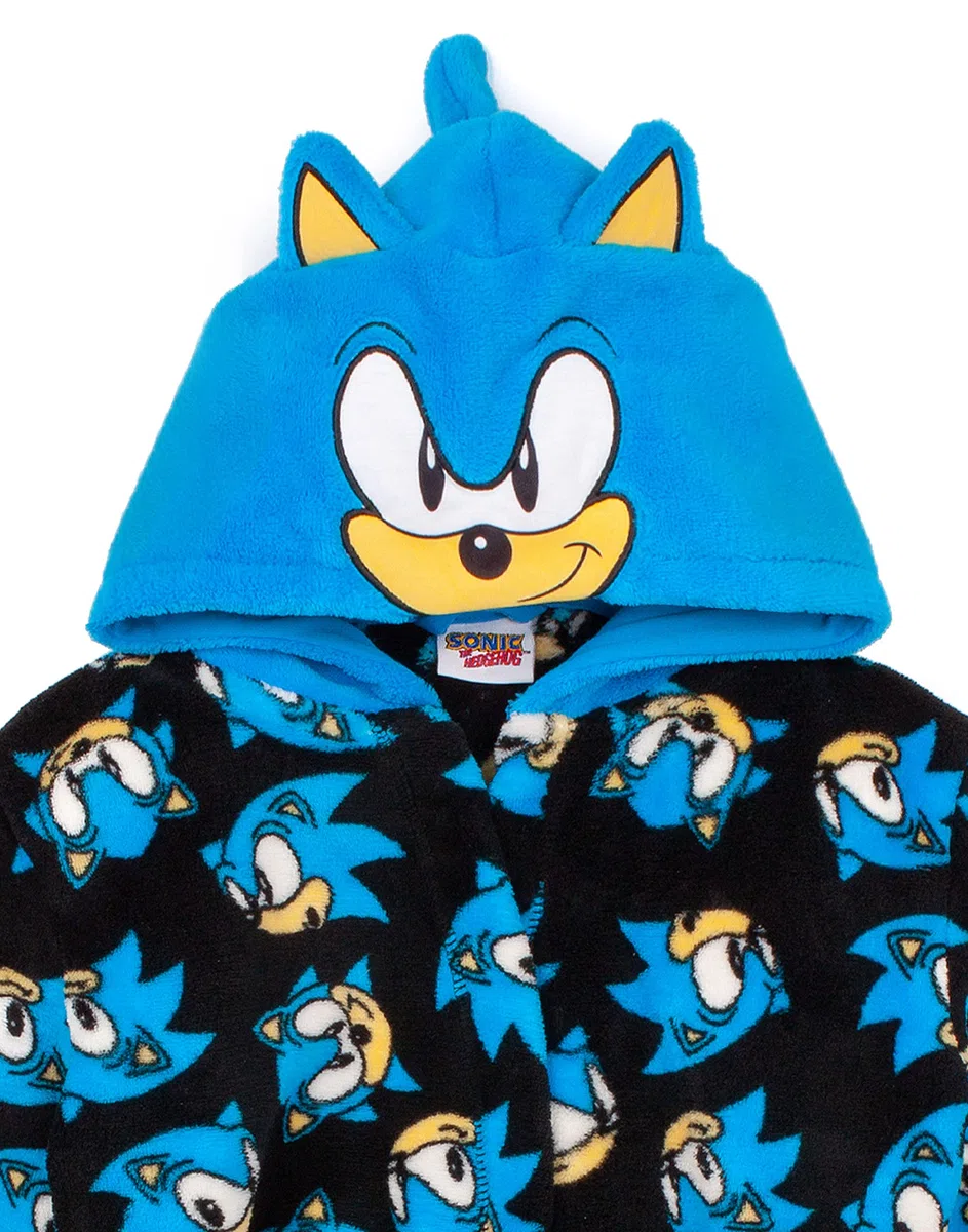 Sonic The Igeles Dressing Gown Kinder Jungen Charakter Kostüm Bademantel