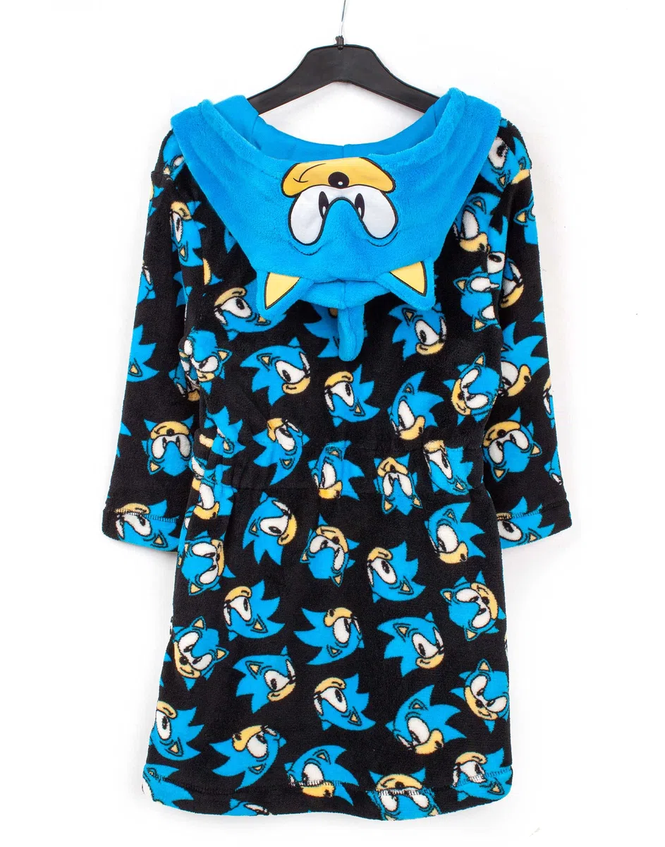 Sonic The Igeles Dressing Gown Kinder Jungen Charakter Kostüm Bademantel