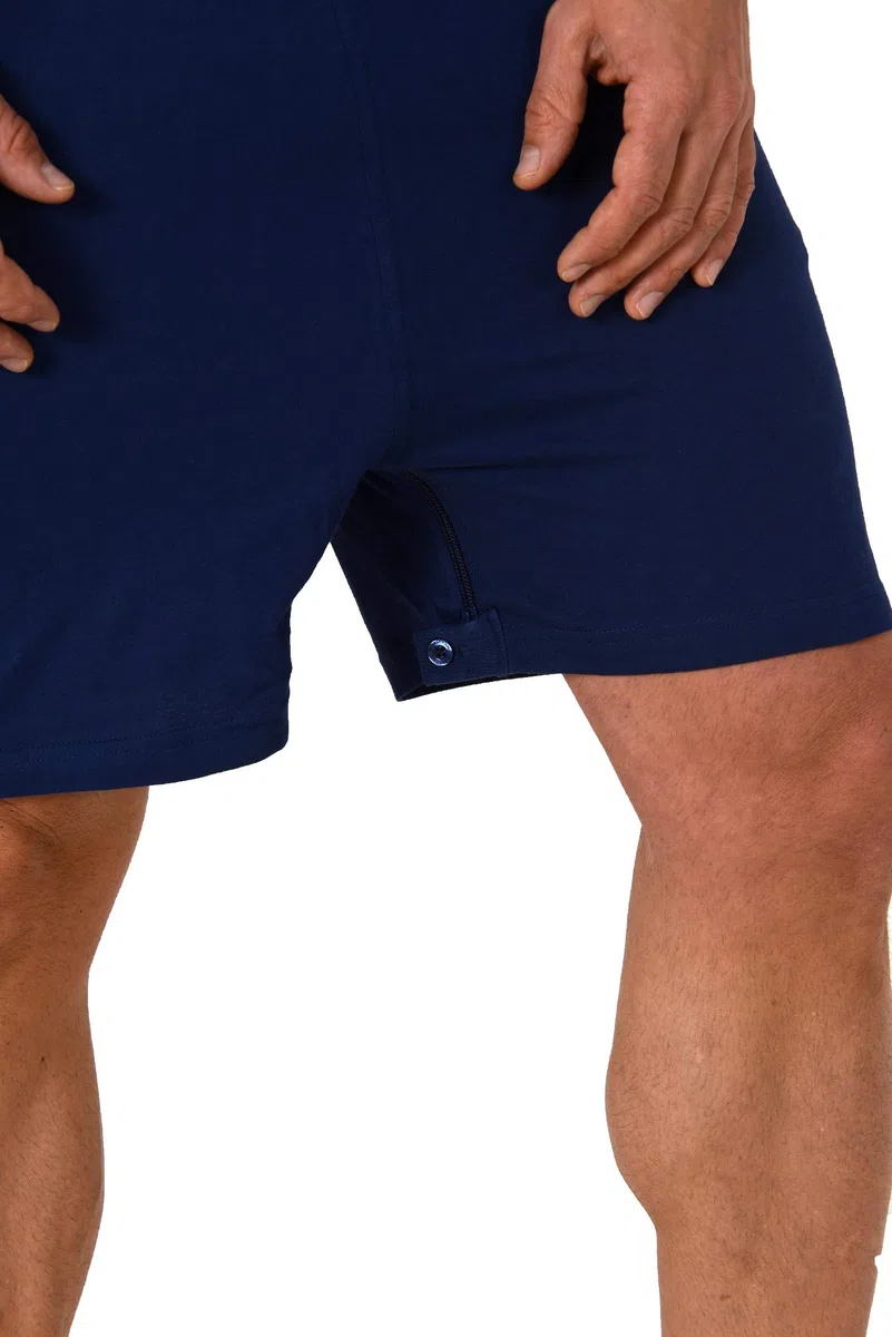 Normann Care Herren Pflegeoverall Kurzarm mit Reissverschluss am Rücken und Bein 181 171 90 504
