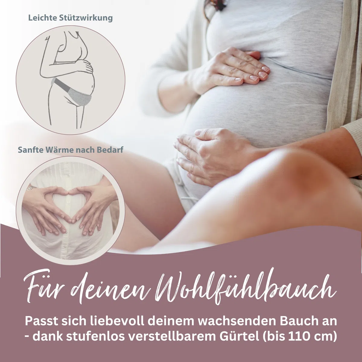 Theraline Belly Protect Kaiserschnittgürtel, Schwangerschaftsgürtel, Schützender Bauchgurt nach Kaiserschnitt Postpartum, Bauchband liefert Schutz für Narbe mit Kühlwirkung,