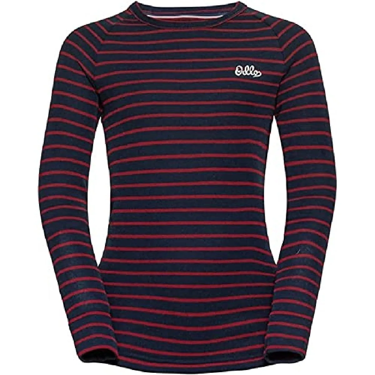 Odlo Unisex Kinder Active Warm Originals Kids Stripes Funktionsunterwäsche Langarm Shirt (1er Pack)