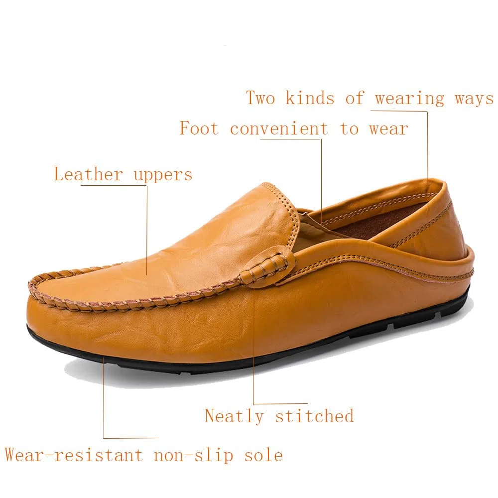 Mokassins Slipper Herren Leder Slip On Fahren Schuhe Leicht Weich Loafers Handgefertigt Flache Business Schuhe EU 39-EU 47