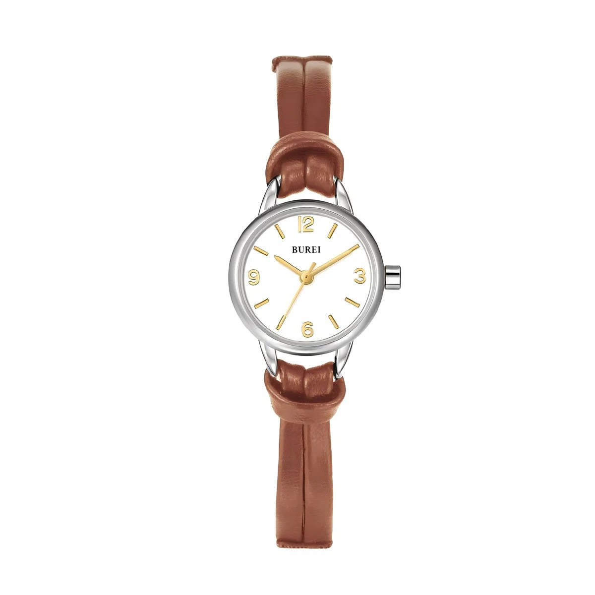 BUREI Mini Armbanduhr Damen Klein mit Lederarmband – Japanisches Quarzwerk & Handgemachtes Echtleder – Elegante Analog Uhr