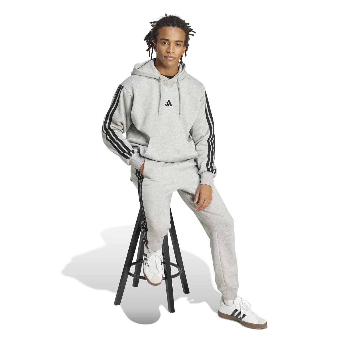 Adidas Herren Essential Three Stripes Fleece Hoodie