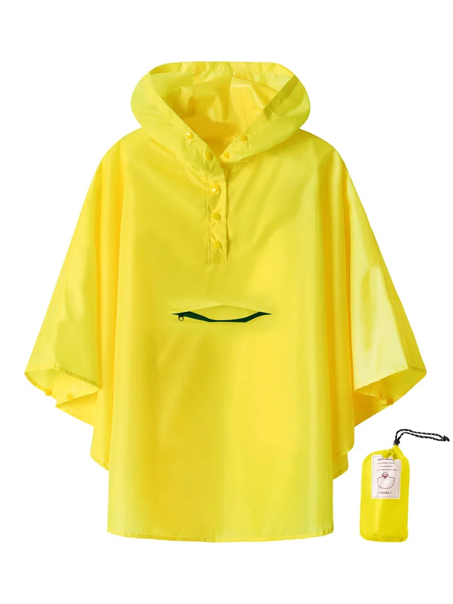 SaphiRose Leichter Kinder-Regenponcho-Jacke, wasserdicht, Outwear, Regenmantel