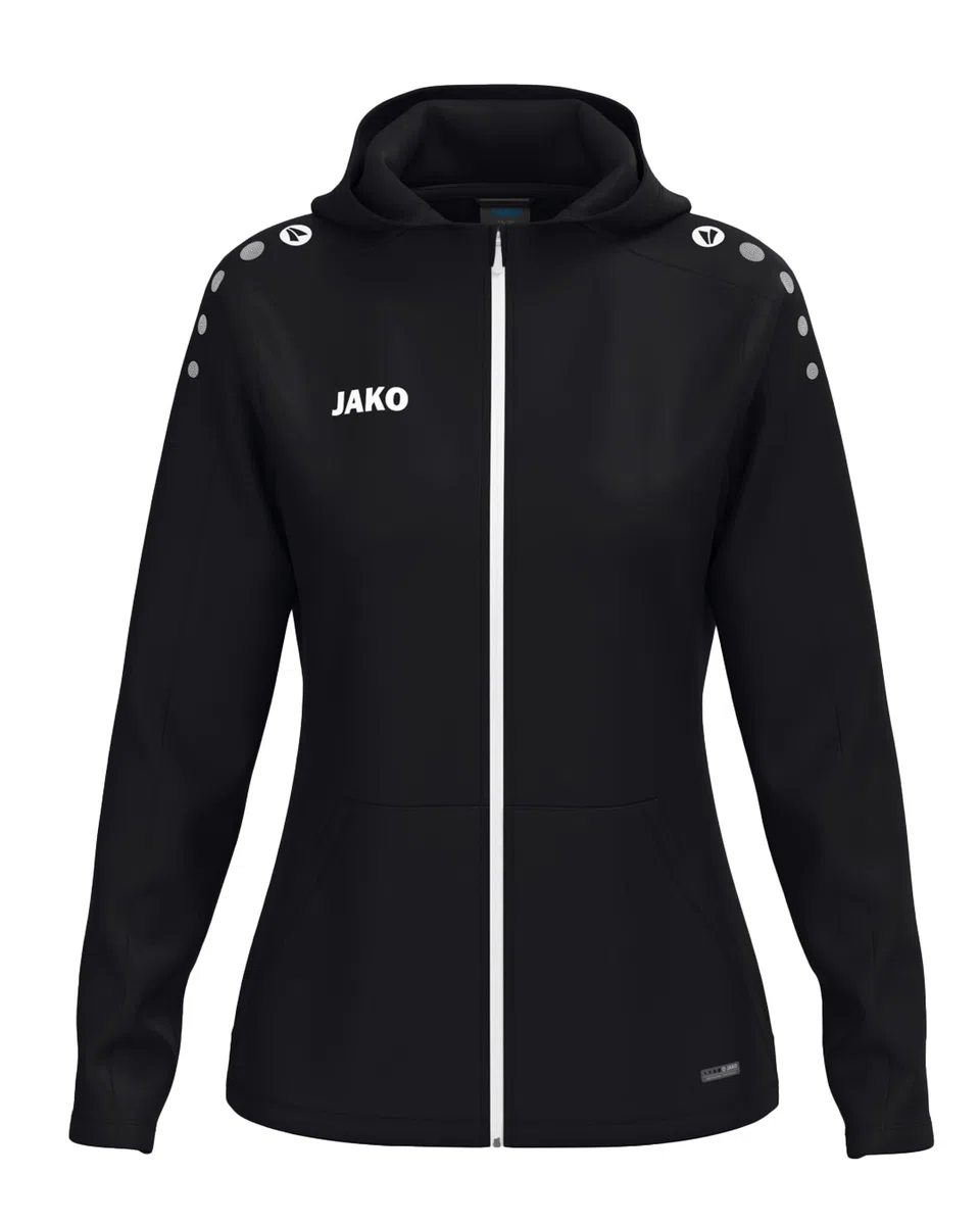JAKO One Kapuzenjacke – Atmungsaktive Sportjacke für Damen aus 100% Polyester, mit weichem Micro-Fleece, ideal für Sport und Freizeit