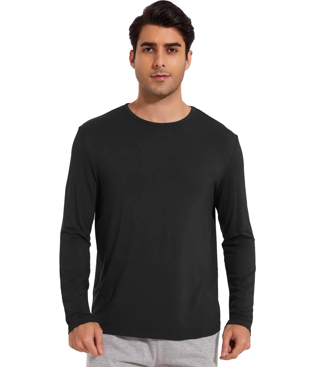 WiWi Herren Viskose von Bamboo Classic T-Shirts S-XXL