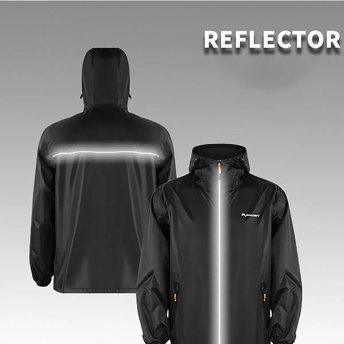 Regenanzug für Herren und Damen, leicht, faltbar, Regenanzug, Motorrad, Fahrrad, Unisex, Jacke, winddicht und Hose, wasserdicht, Jacke und Überhose, Set wasserdicht