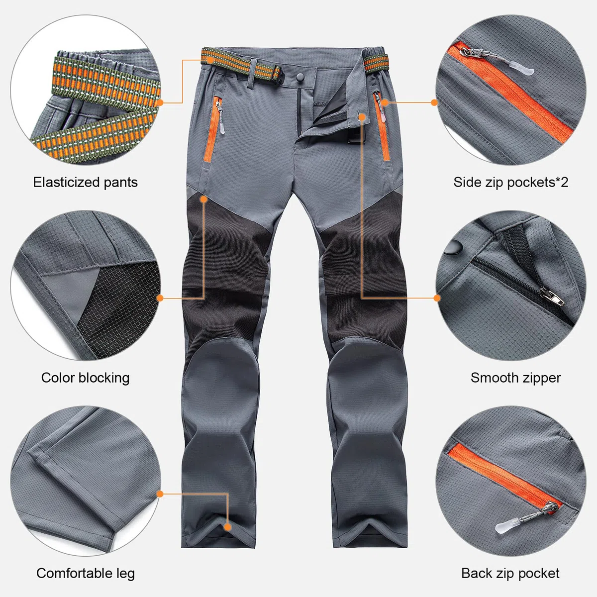 SUKUTU 2-in-1 Zip Off Hose für Kinder Jungen Mädchen Sommer Wandern Hosen schnell trocknend leicht Outdoor Short Pants