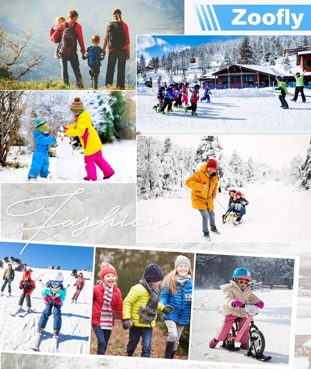 Zoofly Skihose Kinder Wasserdicht Winterhose Warme Fleece Softshellhose Thermo Snowboardhose Jungen Gefütterte Thermohose