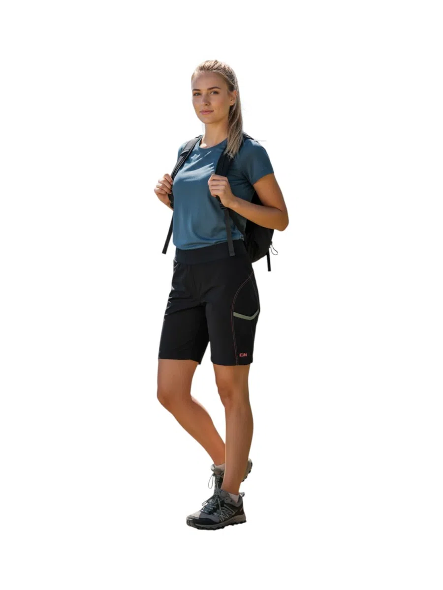 CMP Damen Trekking Bermuda Shorts mit Dry-Function leicht, elastisch & schnelltrocknend mit Dry-Function. Bequemer Bund & Seitentaschen, ideal für Outdoor. - 42