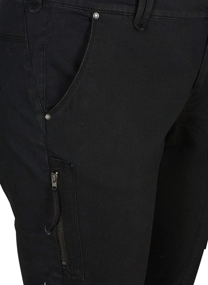 Zizzi Damen Große Größen Capri-Jeans Slim Fit Taschen Größe 42-60