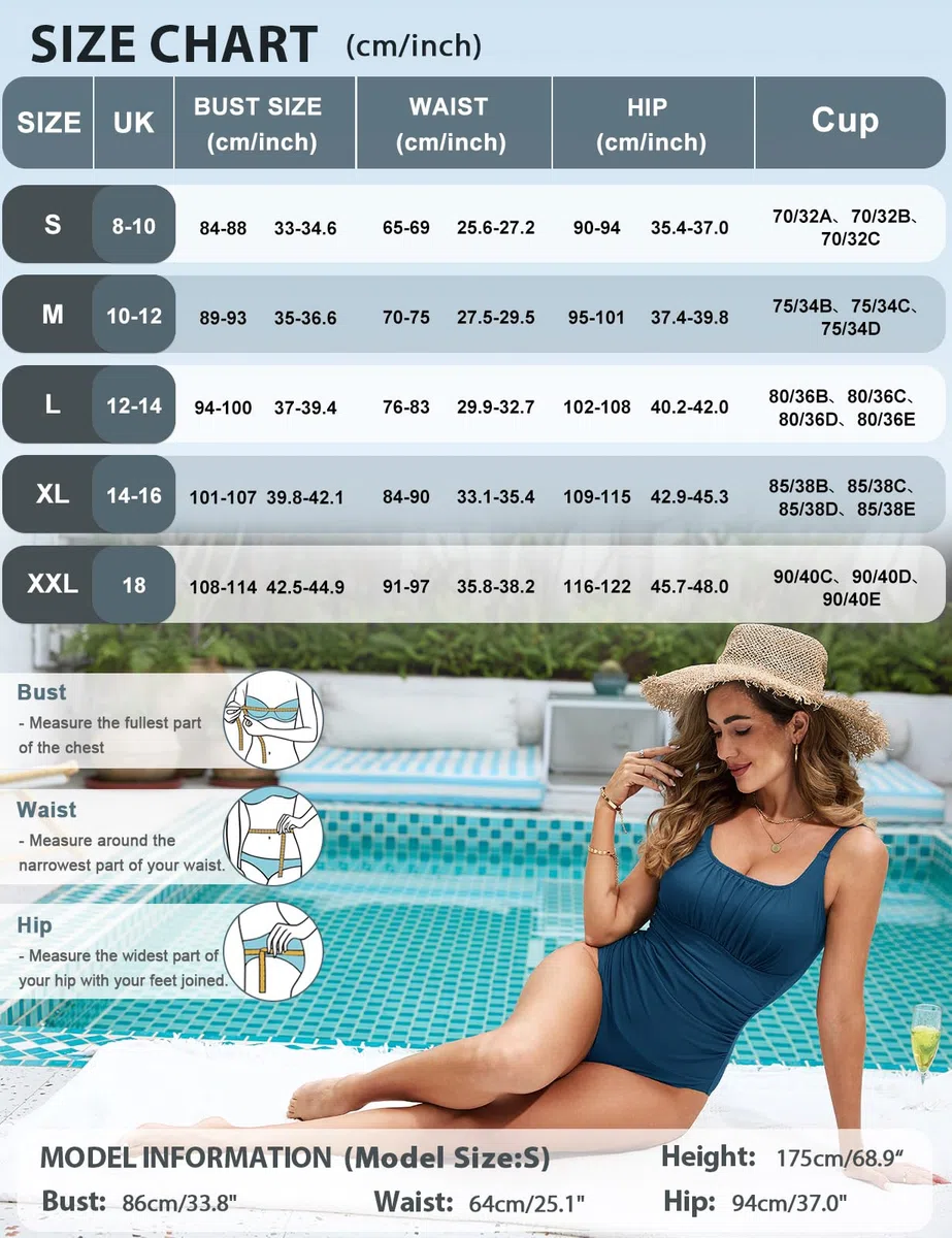 Badeanzug Damen Bauchweg Push Up Bademode Shape Badeanzüge Einteilige Tankini Sexy Schwimmanzug Strandkleid Elegant Swimsuits Badekleid