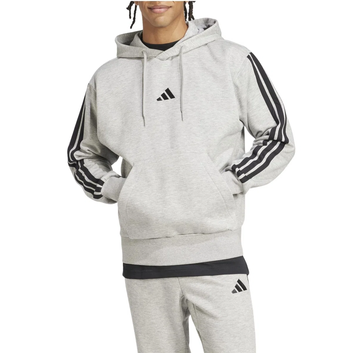 Adidas Herren Essential Three Stripes Fleece Hoodie