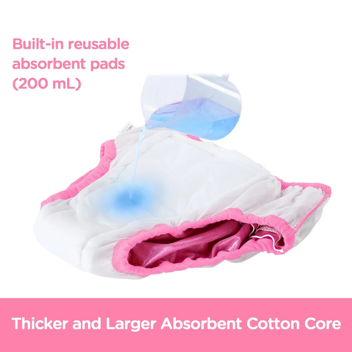 LittleForBig Weiche Unterwäsche Bequeme Waschbare Wiederverwendbare Gerüschte Spitzenschleife Pretty in Magenta/Schwarz/Rosa Glitzernd Trainingshosen für Erwachsene