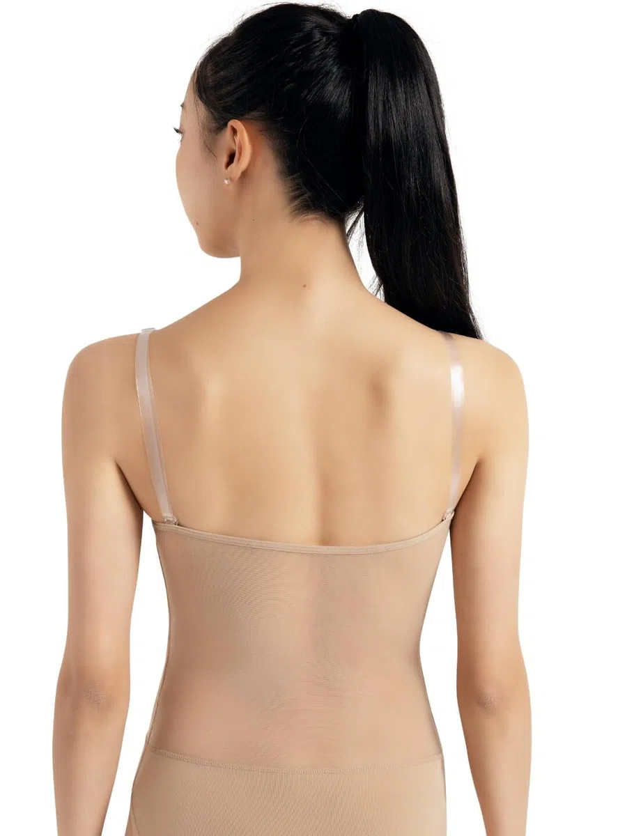 Capezio Damen Midiff-Trikot mit Tiefem Ausschnitt, Netzstoff Unterwäsche