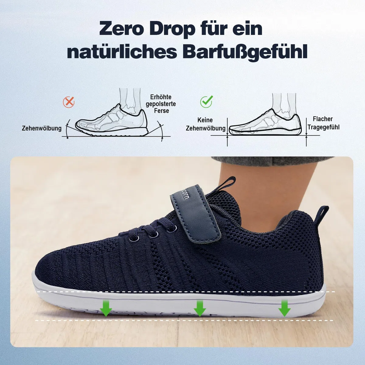 IceUnicorn Hausschuhe Kinder Barfußschuhe Jungen Mädchen Sportschuhe Barfussschuhe Minimalistische Hallenschuhe