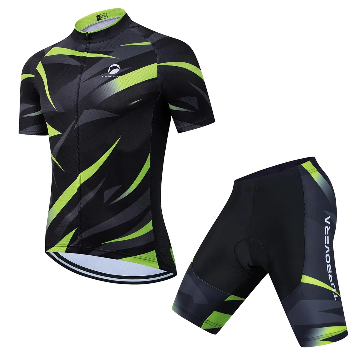 Herren Fahrradbekleidung Kurzarm MTB Radsportanzüge Radhose Radtrikot Set Trikot + Radlerhose mit 3D-Gel-gepolsterten Atmungsaktiv