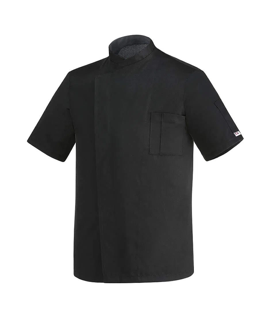 EGOCHEF Kochjacke aus Mikrofaser mit kurzen Ärmeln