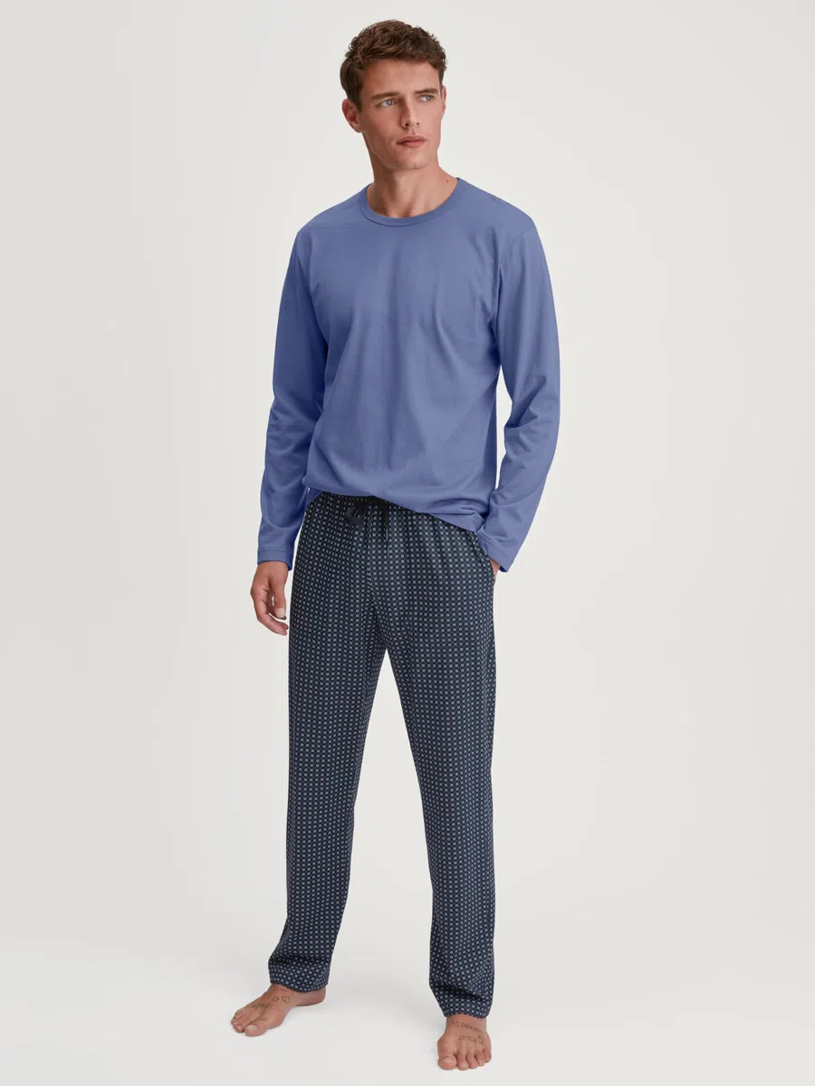CALIDA Remix Basic Sleep Langarmshirt Herren, aus 100% Baumwolle