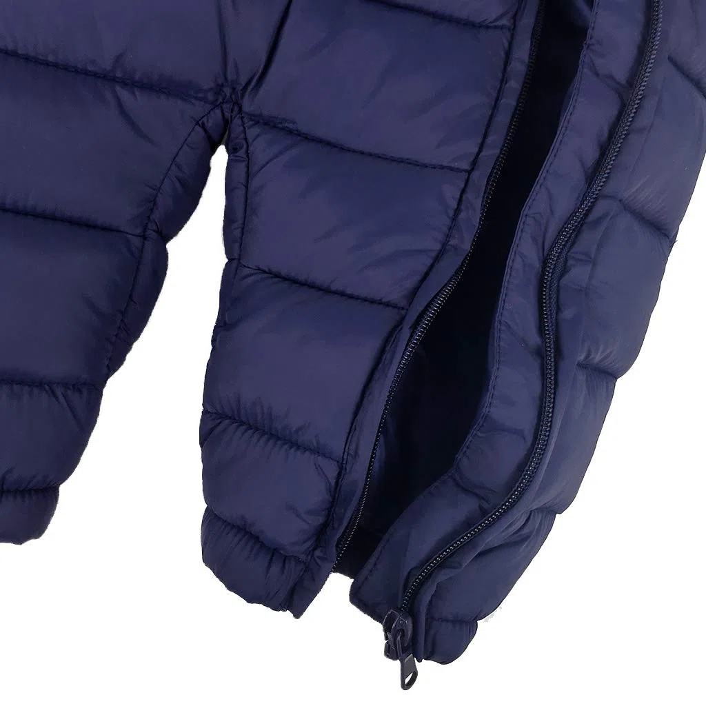 JiAmy Baby Winter Overall Mit Kapuze Schneeanzüge Outfits Bär Strampler Jungen Mädchen Spielanzug Marine 3-6 Monate