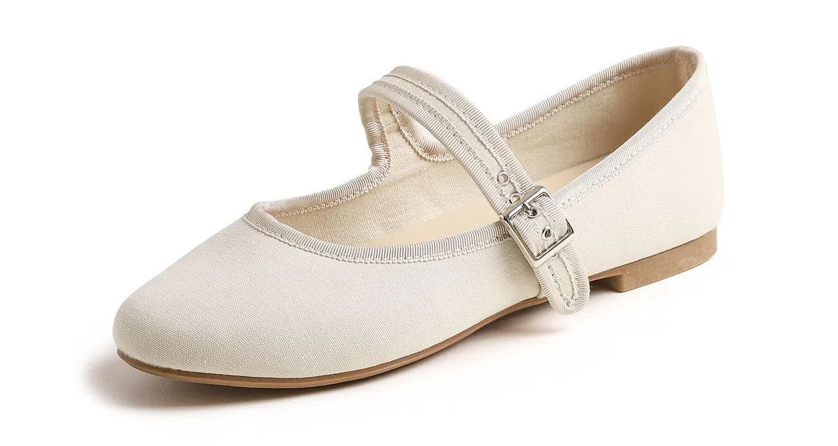 Feversole Mary Jane Halbschuhe,Flach Freizeit Tanzschuhe
