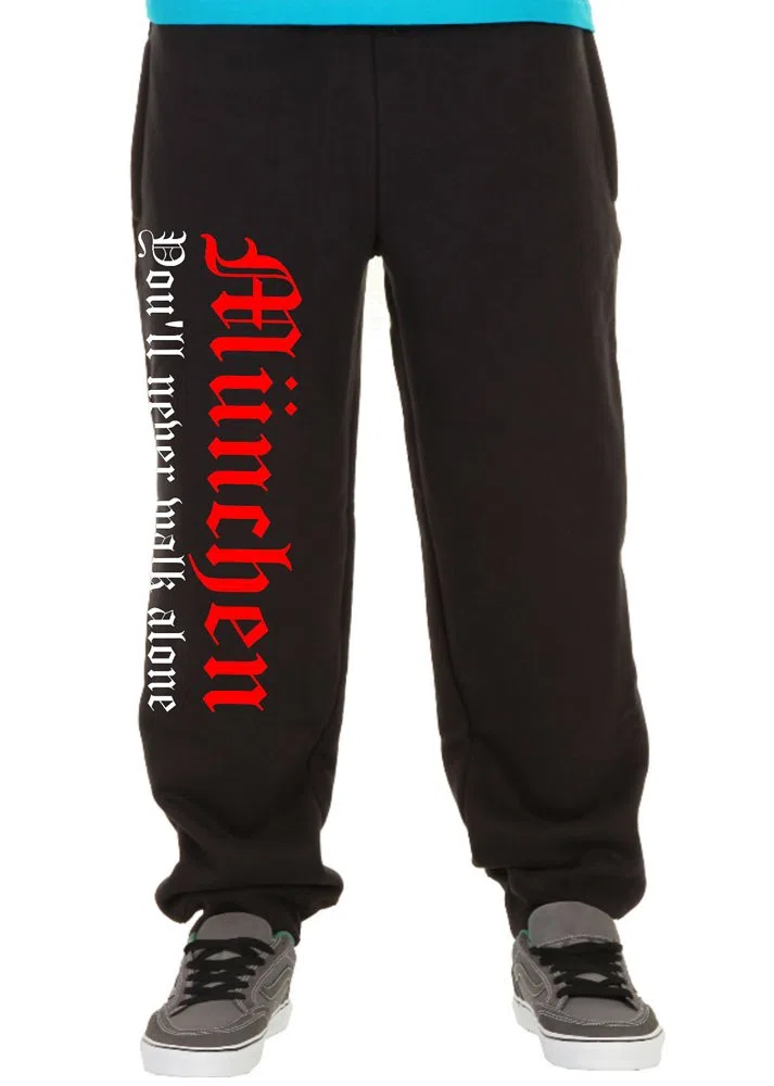München Never Walk Alone Jogginghose | Fussball | Basketball | Bayern | Trikot | Ultras | Männer | Herren | Fanshirt