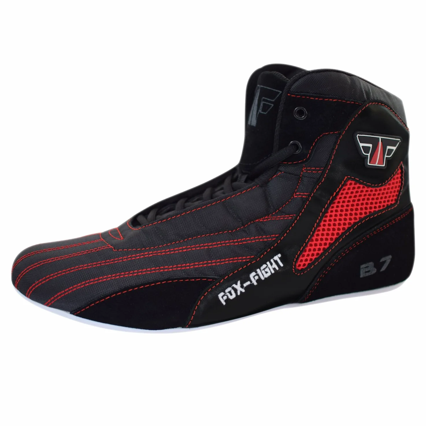 FOX-FIGHT Kampfsport Schuhe | für Damen und Herren | Atmungsaktiv Flexibel | Wildleder | Ringerschuhe | Athletik Fitnesschuhe Bodybuilding