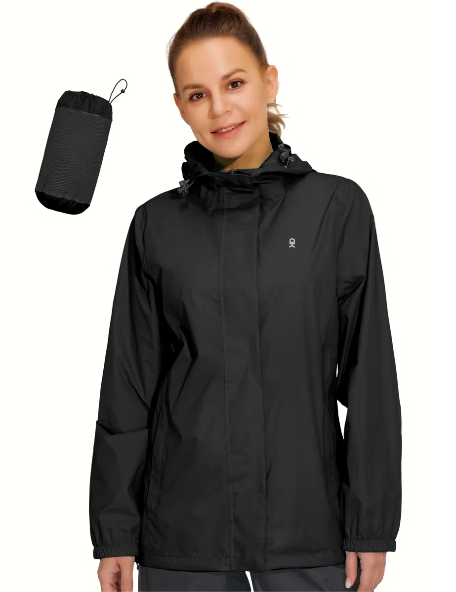 Little Donkey Andy Damen Wasserdichte Faltbar Regenjacke Leichte atmungsaktivem Regenjacke Windbreaker Übergangsjacke Fahrradjacke für Frauen Fahrrad Sport Outdoorjacke