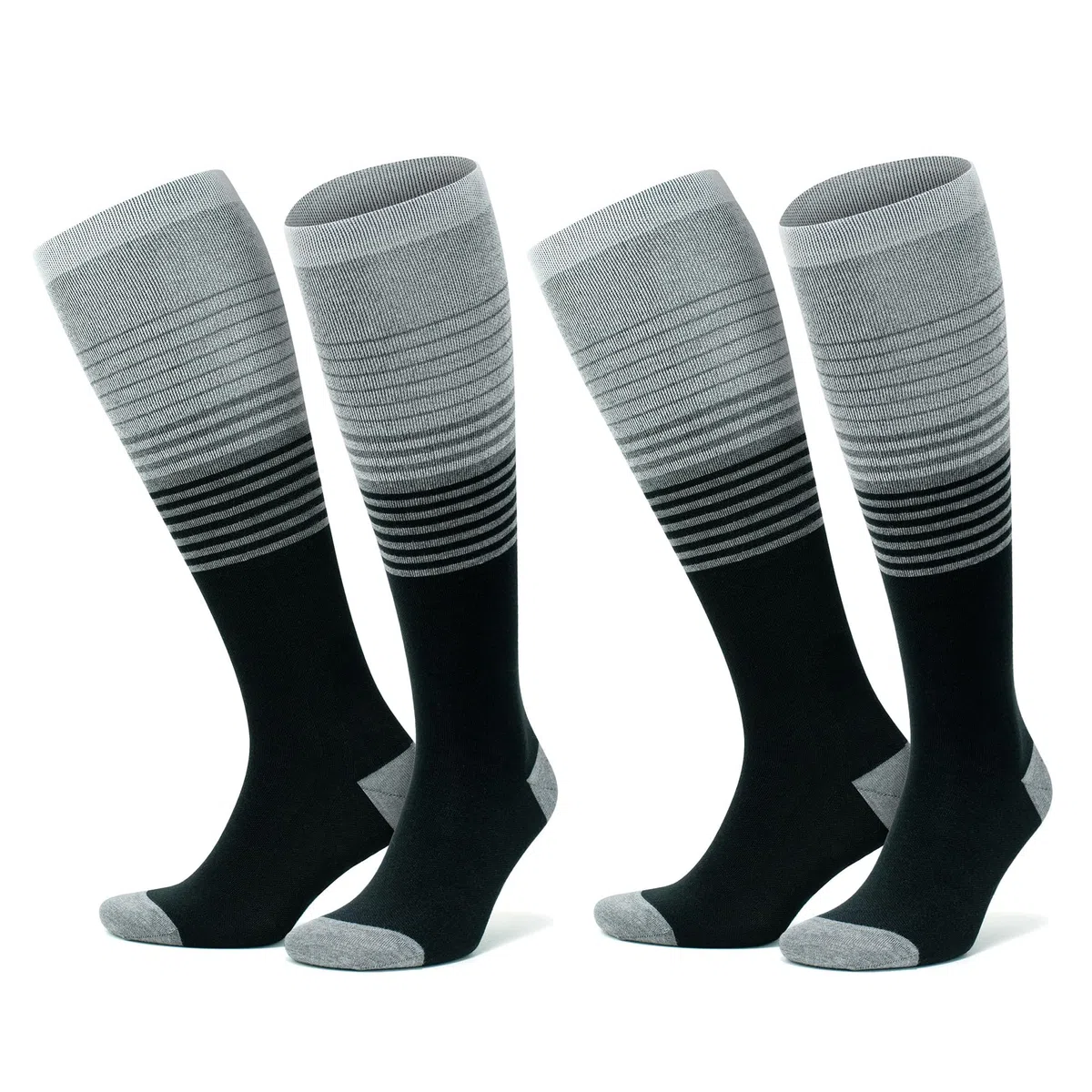 GoWith 2-1 Paar Bambus Kompressionsstrümpfe Damen & Herren (15-20 mmHg Klasse 1) Stützstrümpfe, Thrombosestrümpfe, Kompressionssocken, Plantarfasziitis Socken für Sport, Schwangerschaft 3590