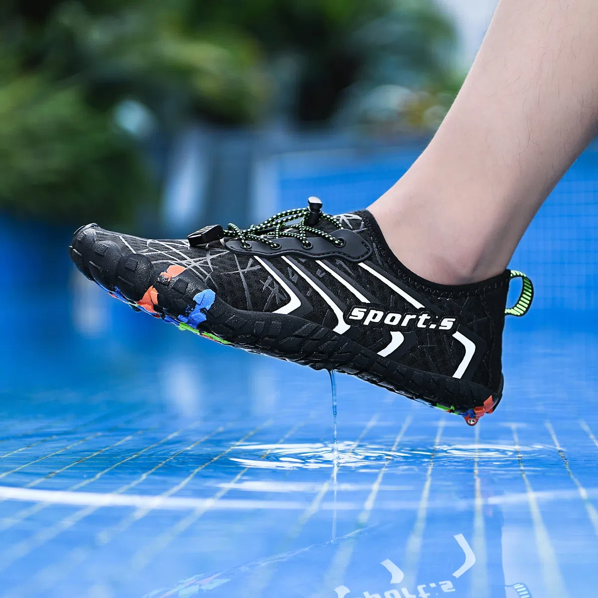 ziitop Badeschuhe Damen Herren Strandschuhe Schnell Trocknend Wasserschuhe Drainagelöcher Strand Schwimmschuhe Unisex Barfußschuhe für Kajakfahren Fitnessstudio Traillauf Wandern Gr.35-46