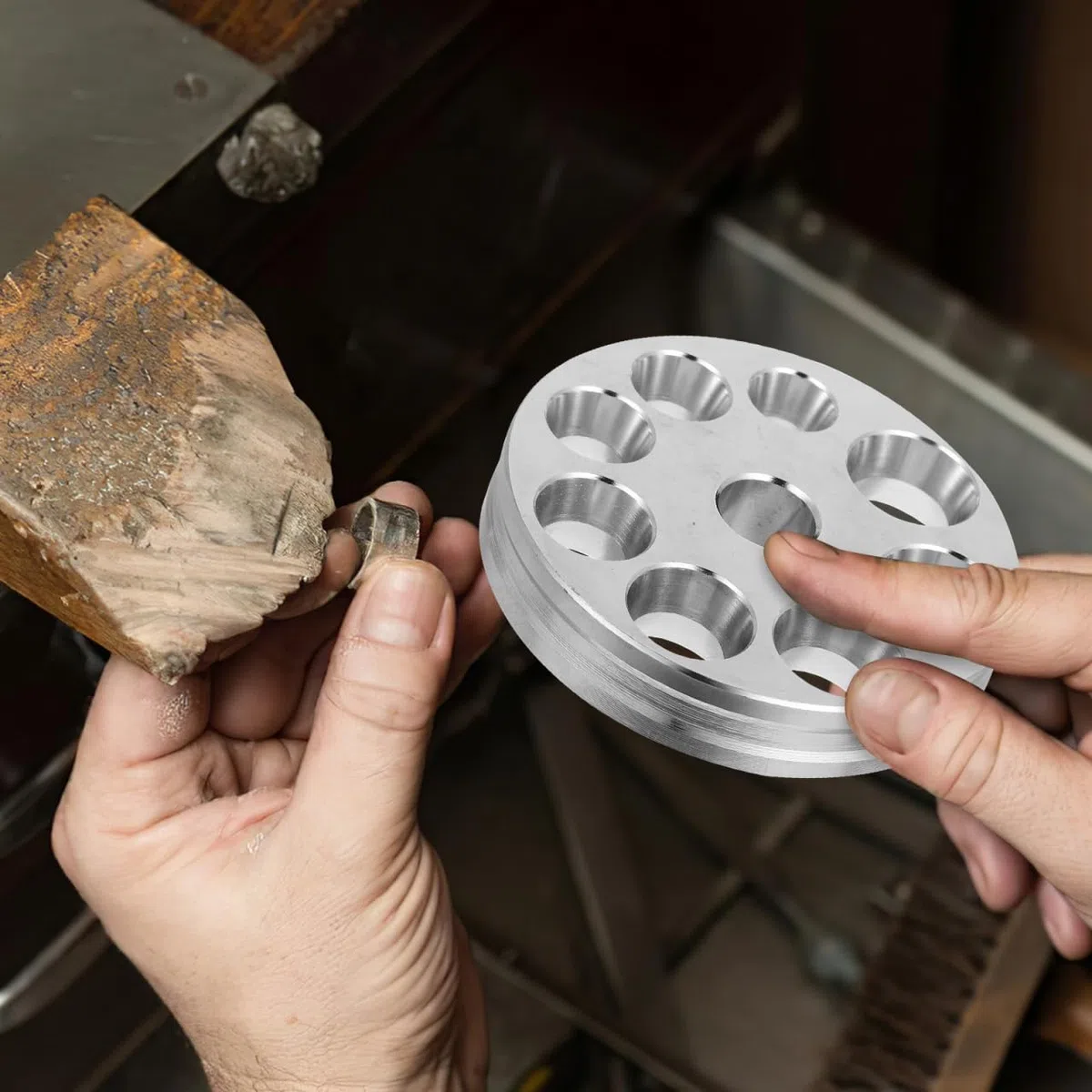 Ring-Anpassungswerkzeug Aus Karbonstahl Mit PräZisem RingmaßMesser Und BandvergrößErer FüR DIY Schmuckreparatur Und Schnelle RinggrößEnäNderung