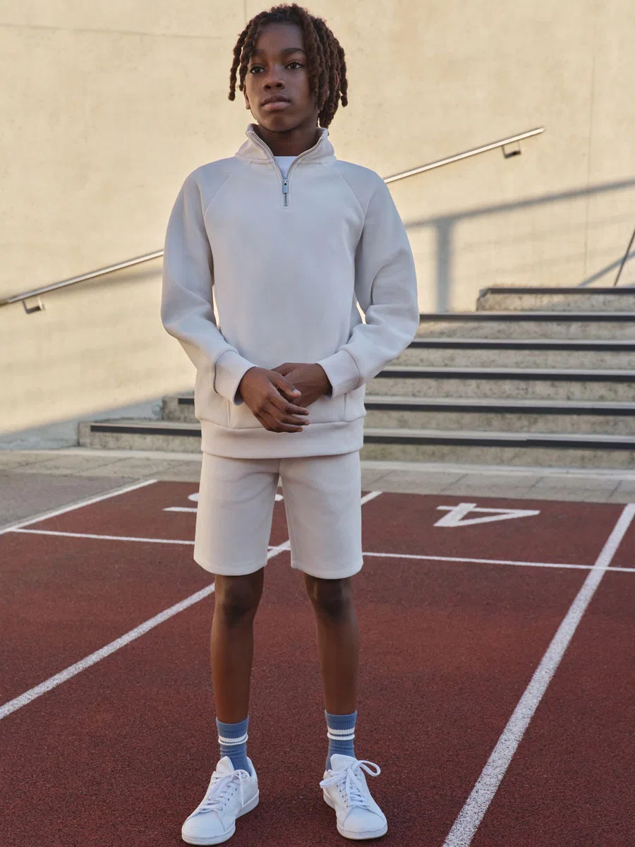 NEXT Jungen Set mit Shorts und Trichterkragen